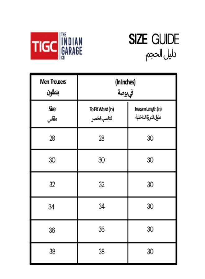 The Indian Garage Co Men Regular Fit Solid Scoop Pocket Mid-Rise Chinos - Image 4